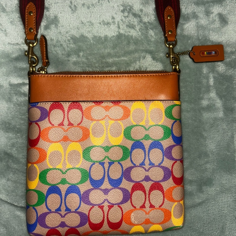 Coach Rainbow PRIDE Crossbody Bag with Signature Style